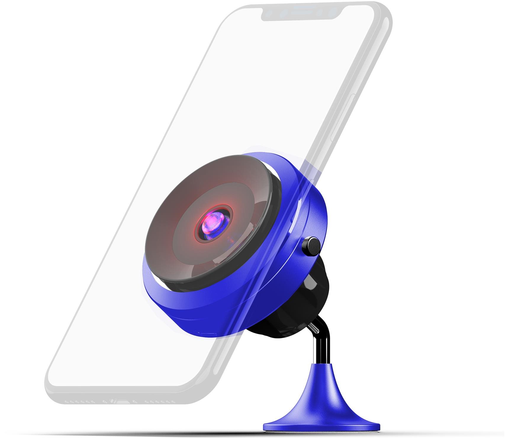 Misura MA05- Mobiltelefon tartó tapadókoronggal és vezeték nélküli QI.03 töltéssel - BLUE
