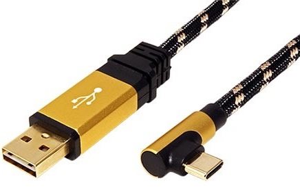 Roline GOLD USB 2.0, USB A(M) to USB C(M) - 0,8m