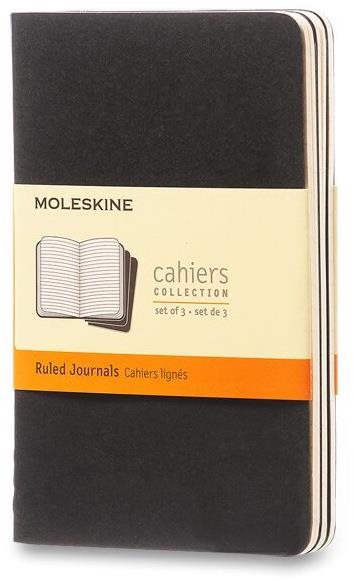 MOLESKINE Cahier S, fekete - 3 darabos kiszerelés