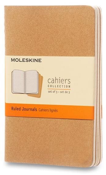 MOLESKINE Cahier S, barna - 3 darabos kiszerelés