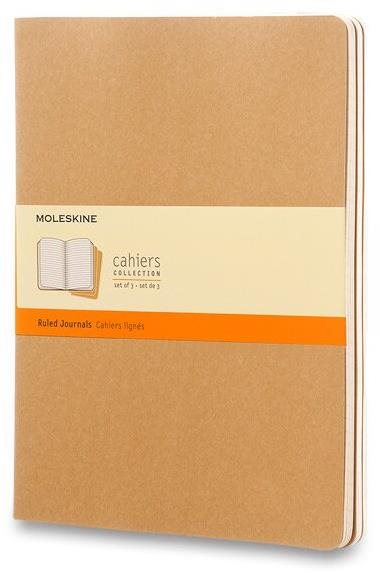 MOLESKINE Cahier XL, barna - három darab