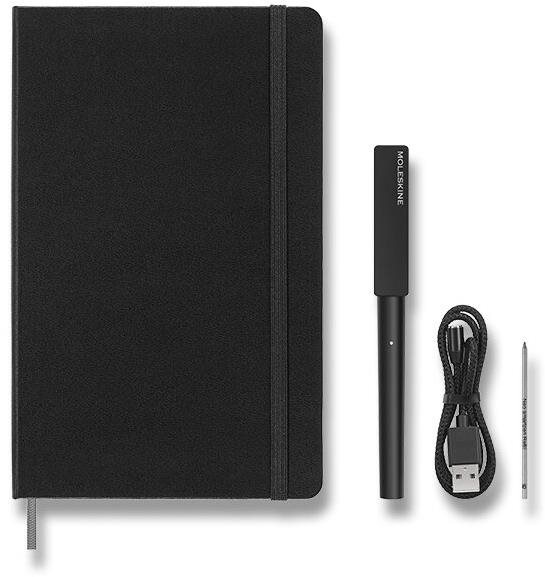 MOLESKINE Smart Writing készlet, kemény borító, vonalas, fekete