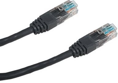 CAT5E UTP adatátviteli hálózati patch kábel, 0,5 méter, fekete