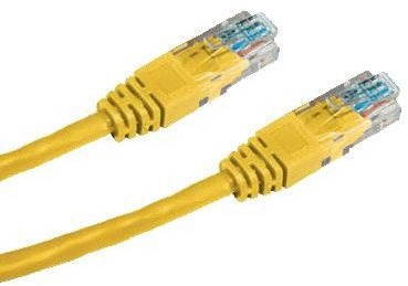 Datacom CAT5E UTP, 0.25m, sárga
