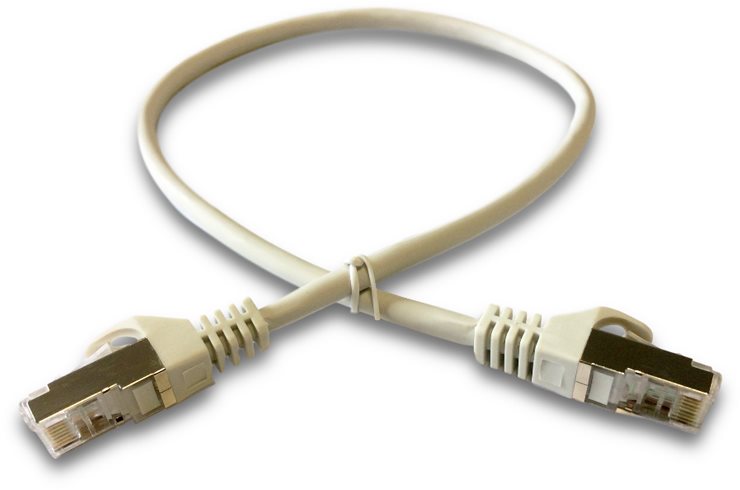 Datacom Patch cord S/FTP CAT6A, 0.5m, szürke