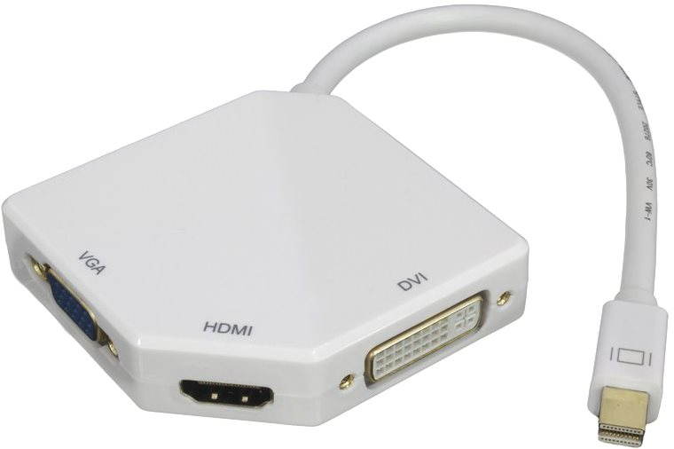 PremiumCord mini DisplayPort -> HDMI + DVI + VGA 1080p