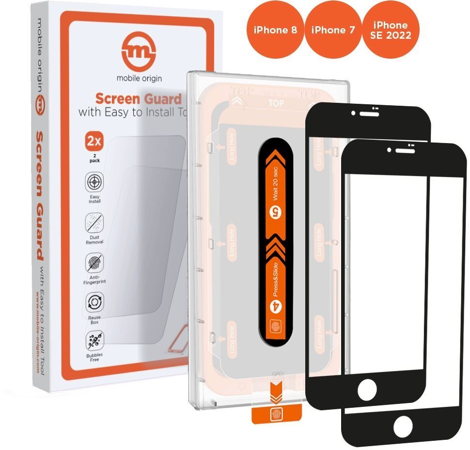 Mobile Origin Screen Guard iPhone 8 / 7 / SE 2020/ 2022 üvegfólia - 2db + applikátor