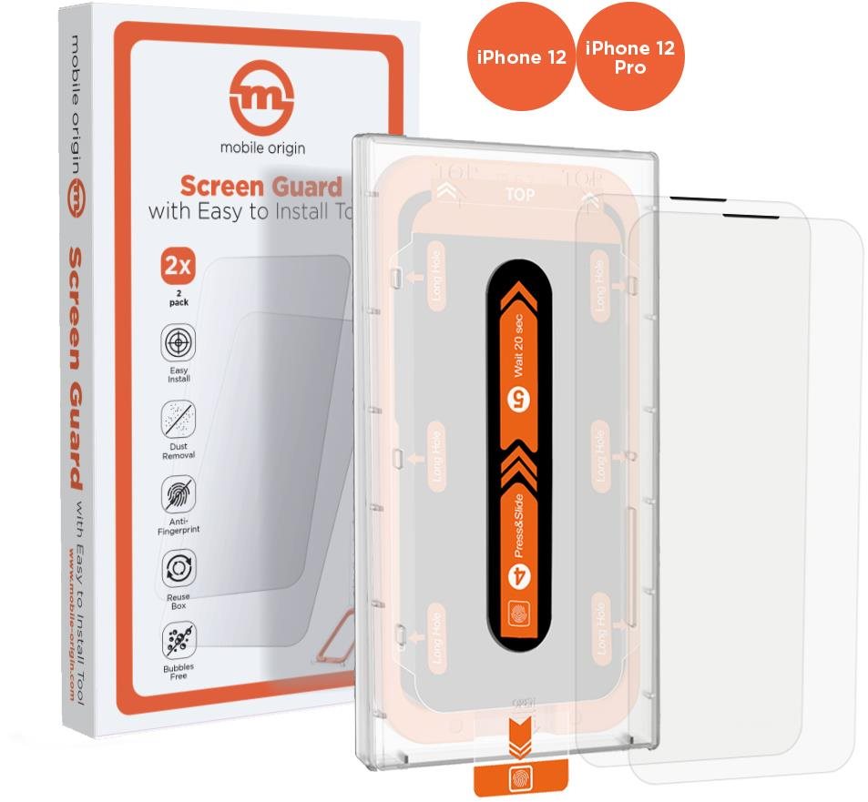 Mobile Origin Screen Guard iPhone 12 Pro / 12 s üvegfólia + applikátor - 2 pack