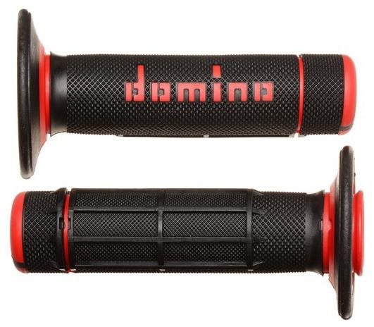 Domino gripy A020 offroad délka 118 mm, černo-červené