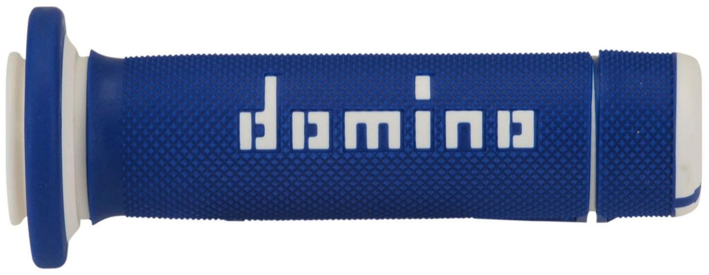 Domino gripy A180 ATV délka 118 + 122 mm, modro-bílé