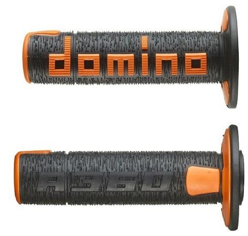 Domino gripy A360 offroad délka 120 mm, černo-oranžové