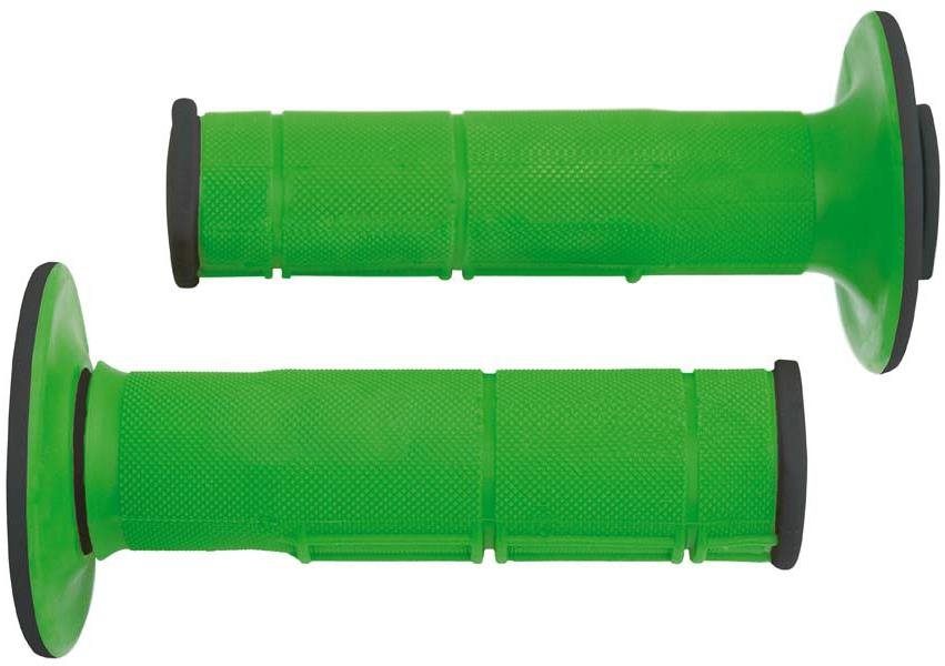 RTECH gripy Racing dvouvrstvé, měkké, zeleno-černé, pár, délka 116 mm