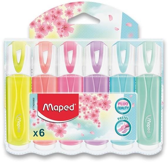 Maped Fluo Peps Pastel - 6 színből álló készlet