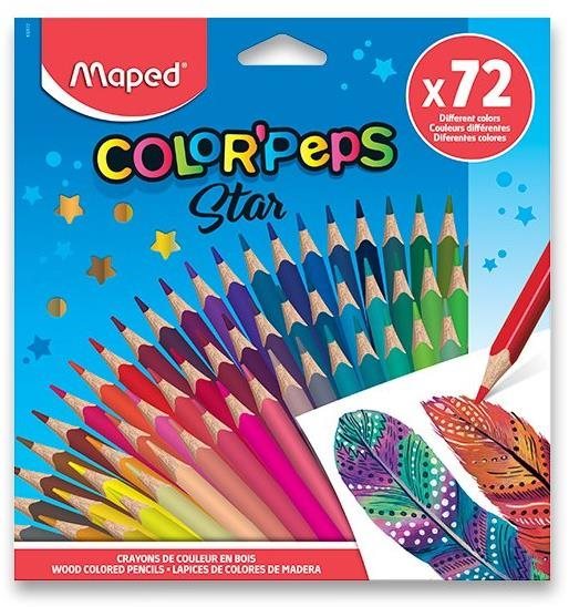 Maped Color' Peps háromszög alakú, 72 szín