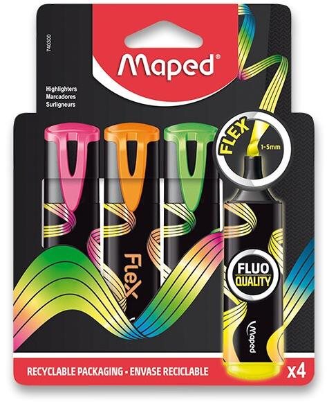 MAPED Fluo Peps Flex, 4 szín