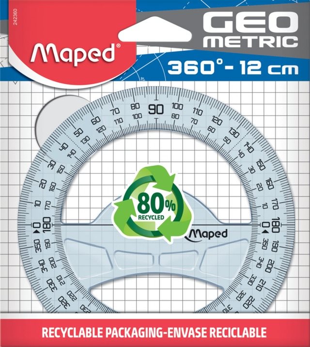 Szögmérő MAPED Geometriai 360°