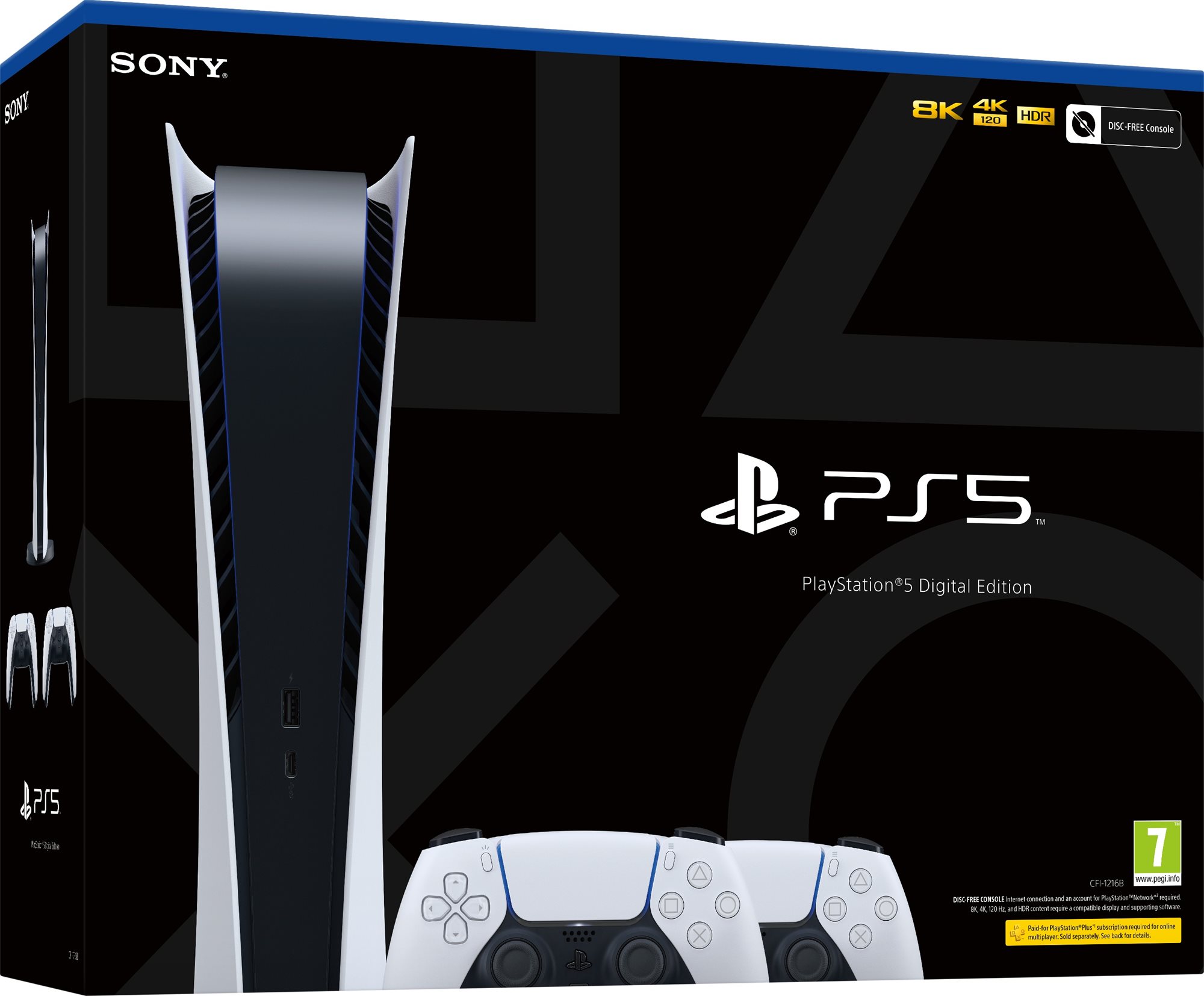 PlayStation 5 Digital Edition + 2x DualSense Wireless Controller