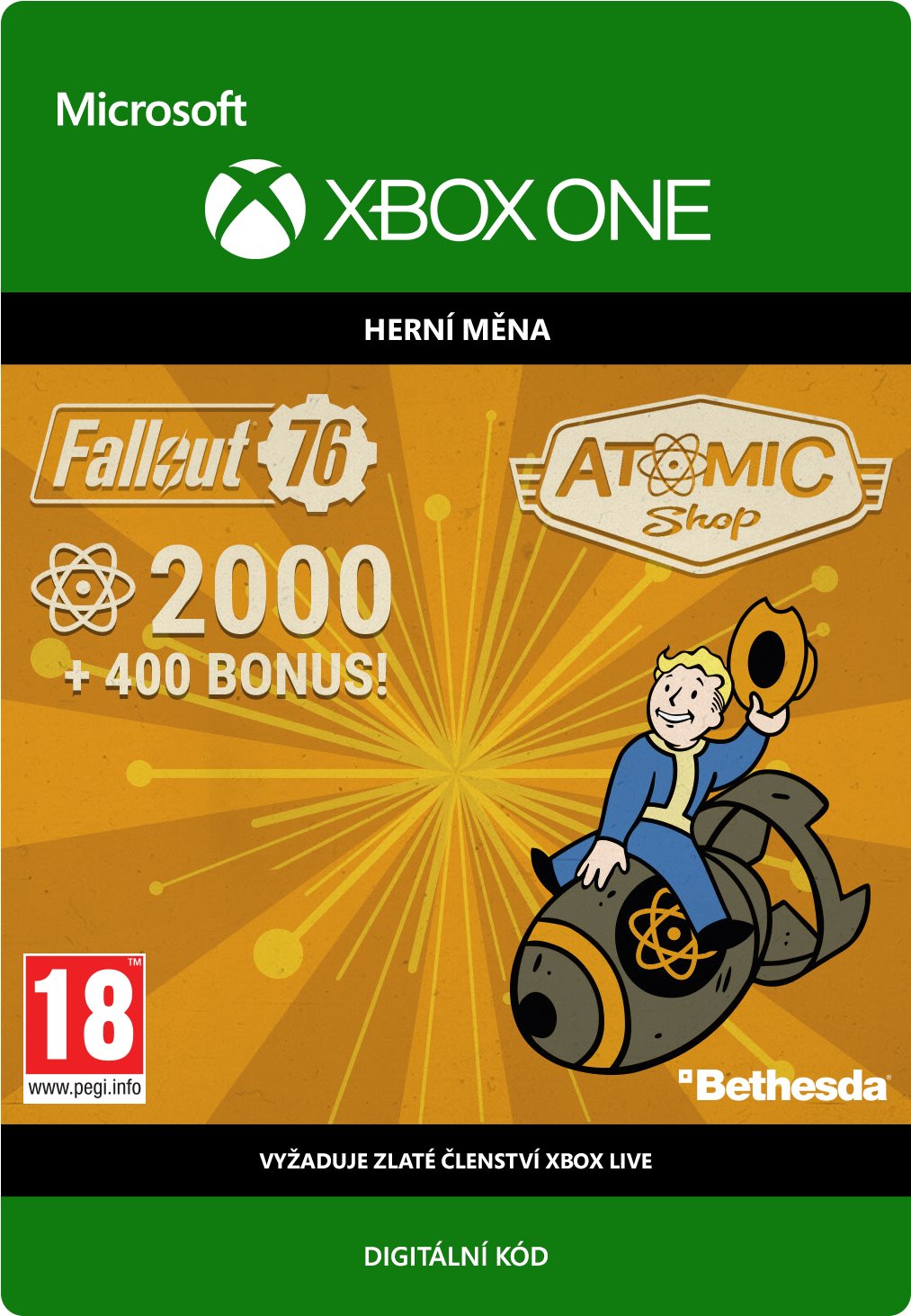 Fallout 76: 2000 Atoms - Xbox Digital