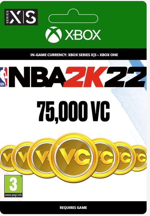 NBA 2K22: 75,000 VC - Xbox Digital