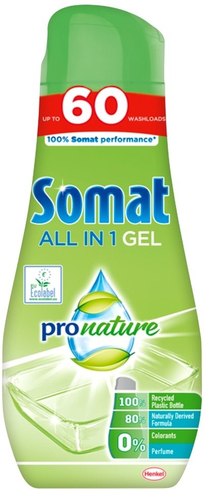 Öko mosogatógép gél Somat All in 1 Gel Pro Nature mosogatógép gél 0,96 l