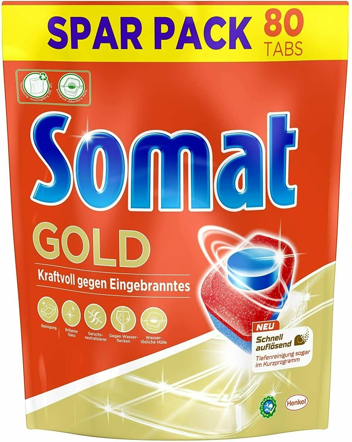 Mosogatógép tabletta SOMAT Tabs Gold 80 darab