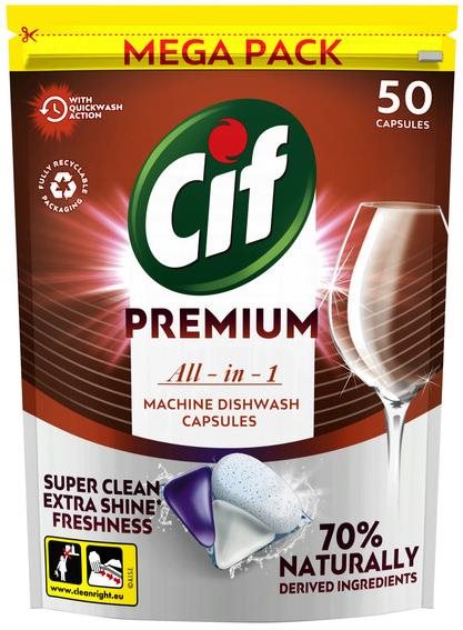 CIF Premium Clean All in 1 Regular Mosogatógép tabletta 50 db