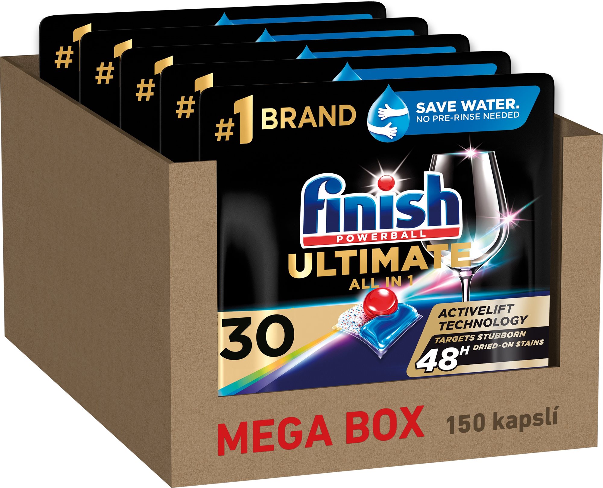 FINISH Ultimate All in 1 - mosogatógép kapszula Mega box 150 db