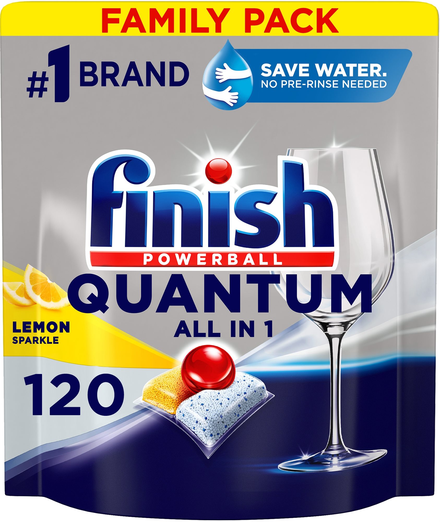 Finish Quantum All in 1 Lemon Sparkle 120 db