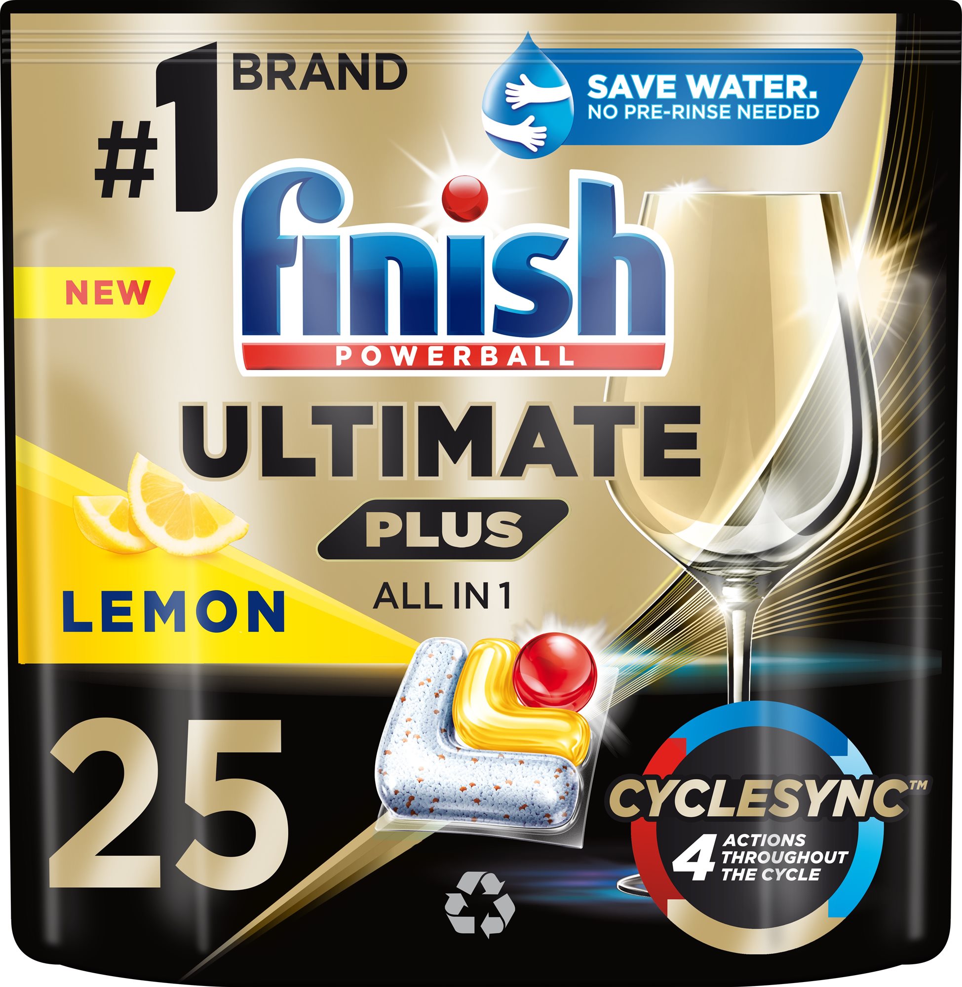 Finish Ultimate Plus All in 1 Lemon, 25 db