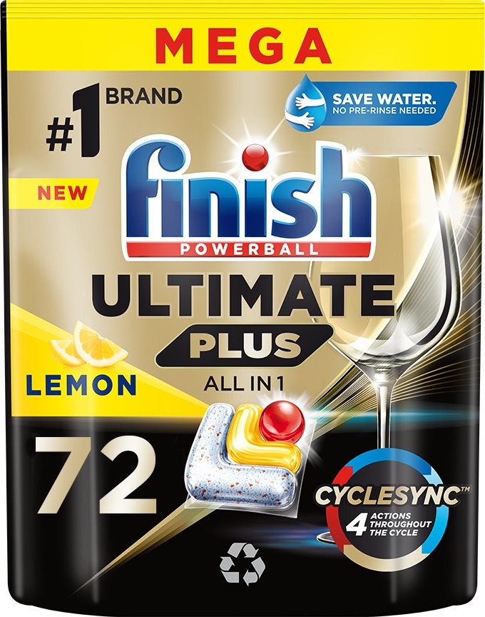 Finish Ultimate Plus All in 1 Lemon, 72 db