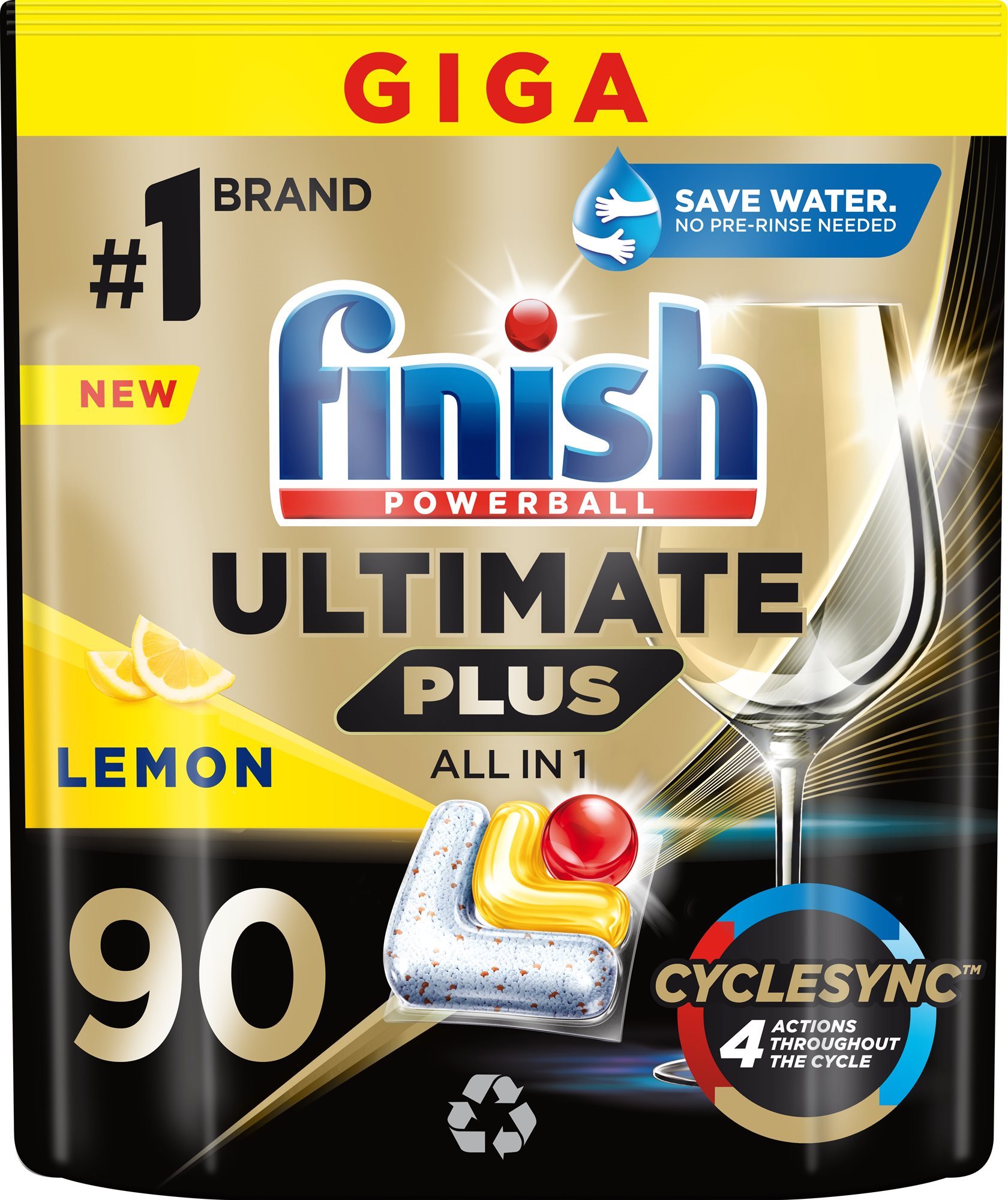 Finish Ultimate Plus All in 1 Lemon, 90 db