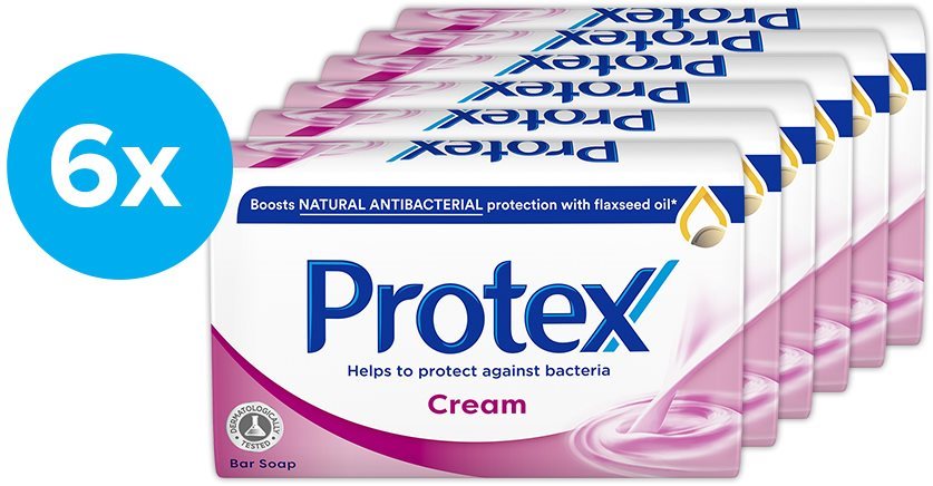 PROTEX Cream természetes antibakteriális védelemmel 6 × 90 g