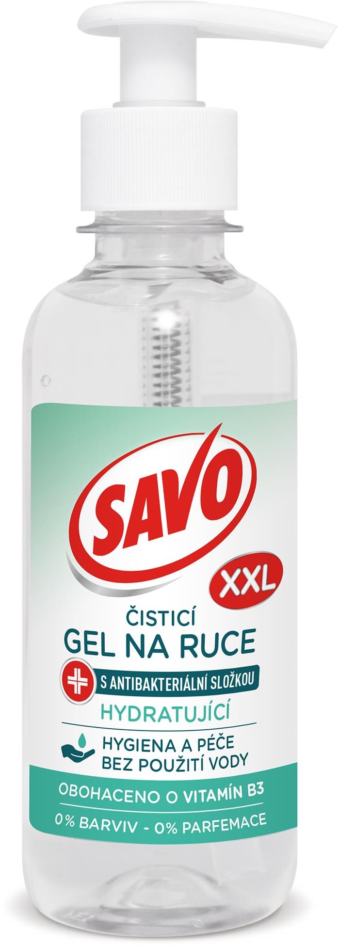 SAVO Kéztisztító gél antibakteriális és hidratáló összetevővel, 250 ml