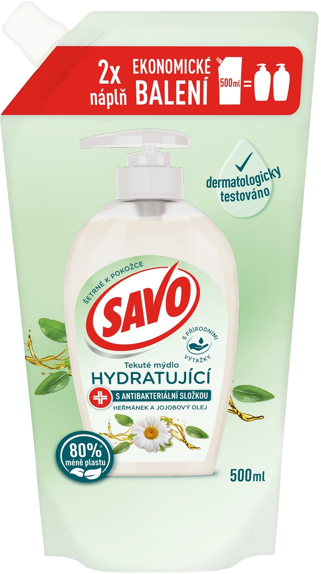 Folyékony szappan SAVO Liquid Handwash Pouch Kamilla & Jojoba olaj 500 ml