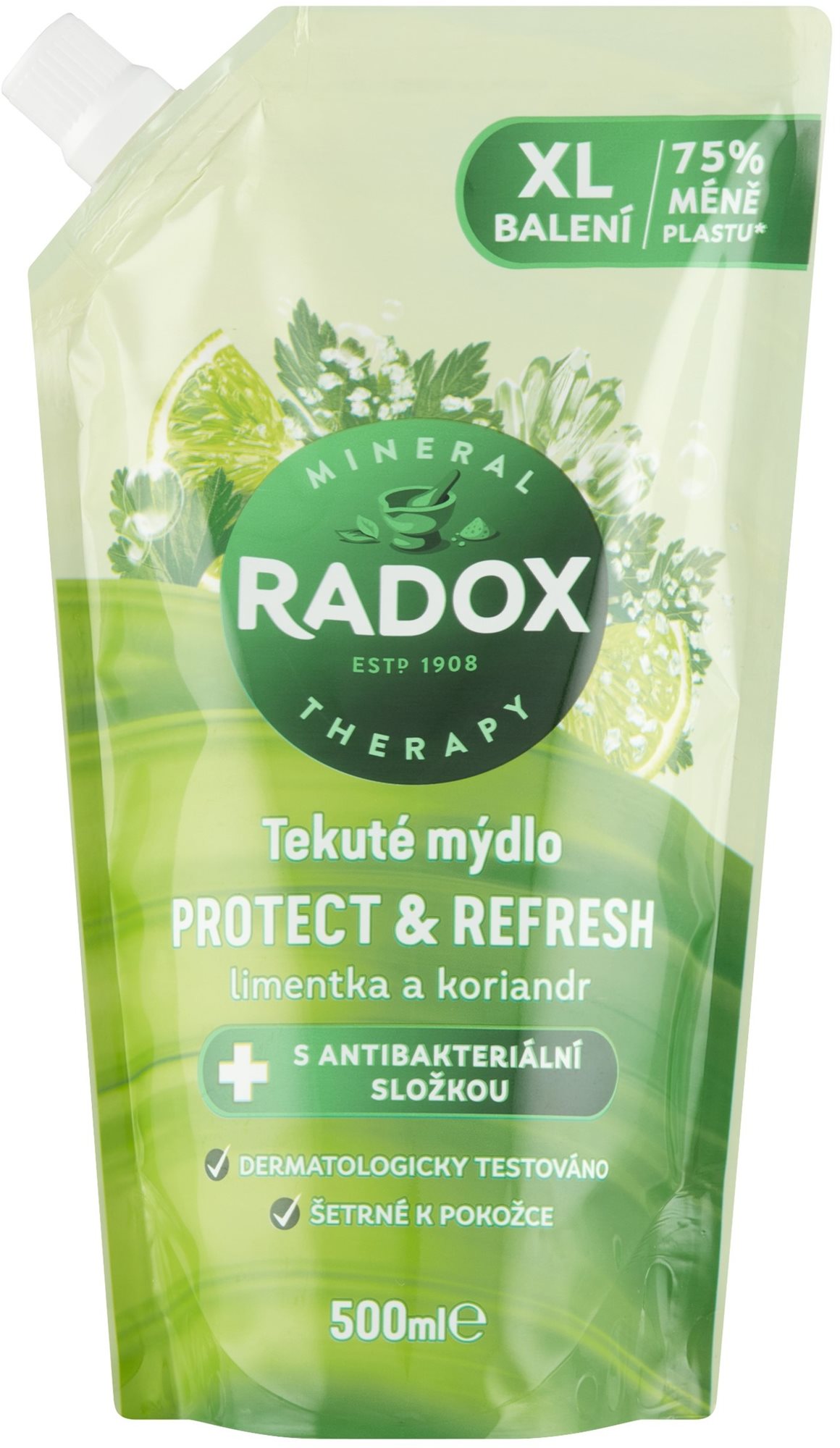 Folyékony szappan RADOX Protect & Refresh Folyékony szappan antibakteriális összetevővel - utántöltő 500 ml