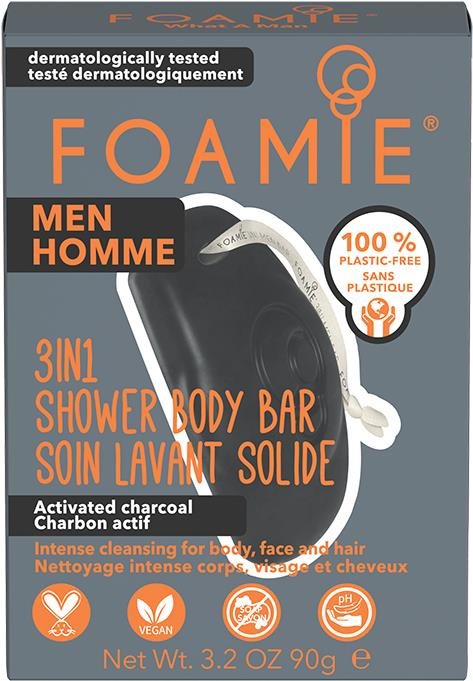 FOAMIE 3in1 Shower Body Bar For Men What A Man 90 g