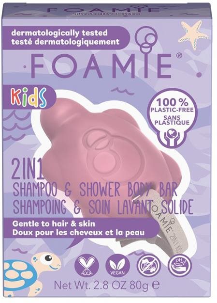 FOAMIE 2in1 Shower Body Bar for Kids Peach 80 g