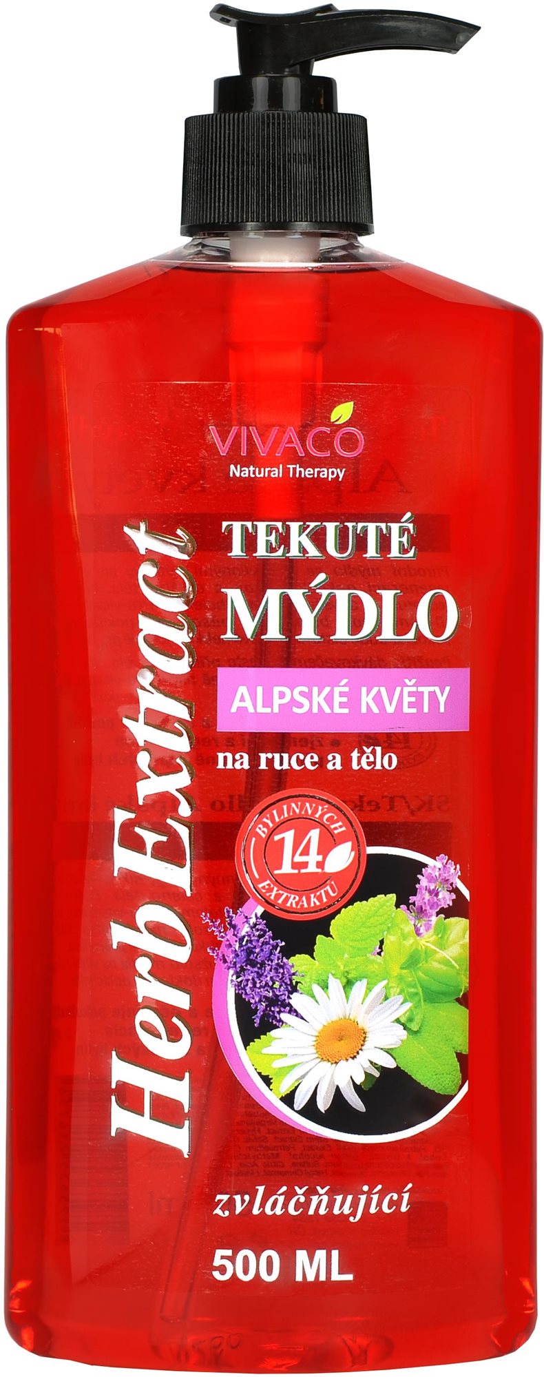 VIVACO HE Tekuté mýdlo na ruce a Tělo Alpské květy 500 ml