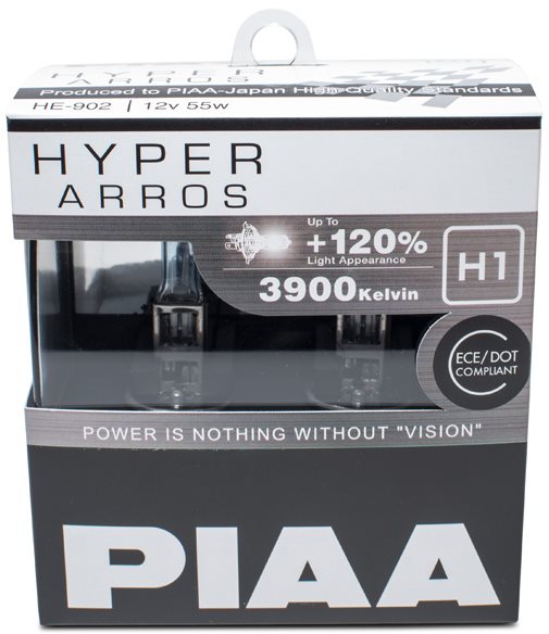 Hyper Arros PIAA 3900K H1 Autó Izzó - 120 százalékkal fényesebb, világosabb fényhatás