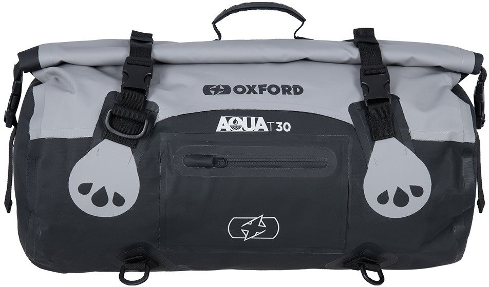 OXFORD vízálló Aqua T-30 gurulós táska (szürke/fekete, térfogat 30 l)