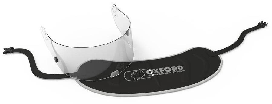OXFORD VisorStash XL Deluxe párnázott plexi táska (fekete/szürke)
