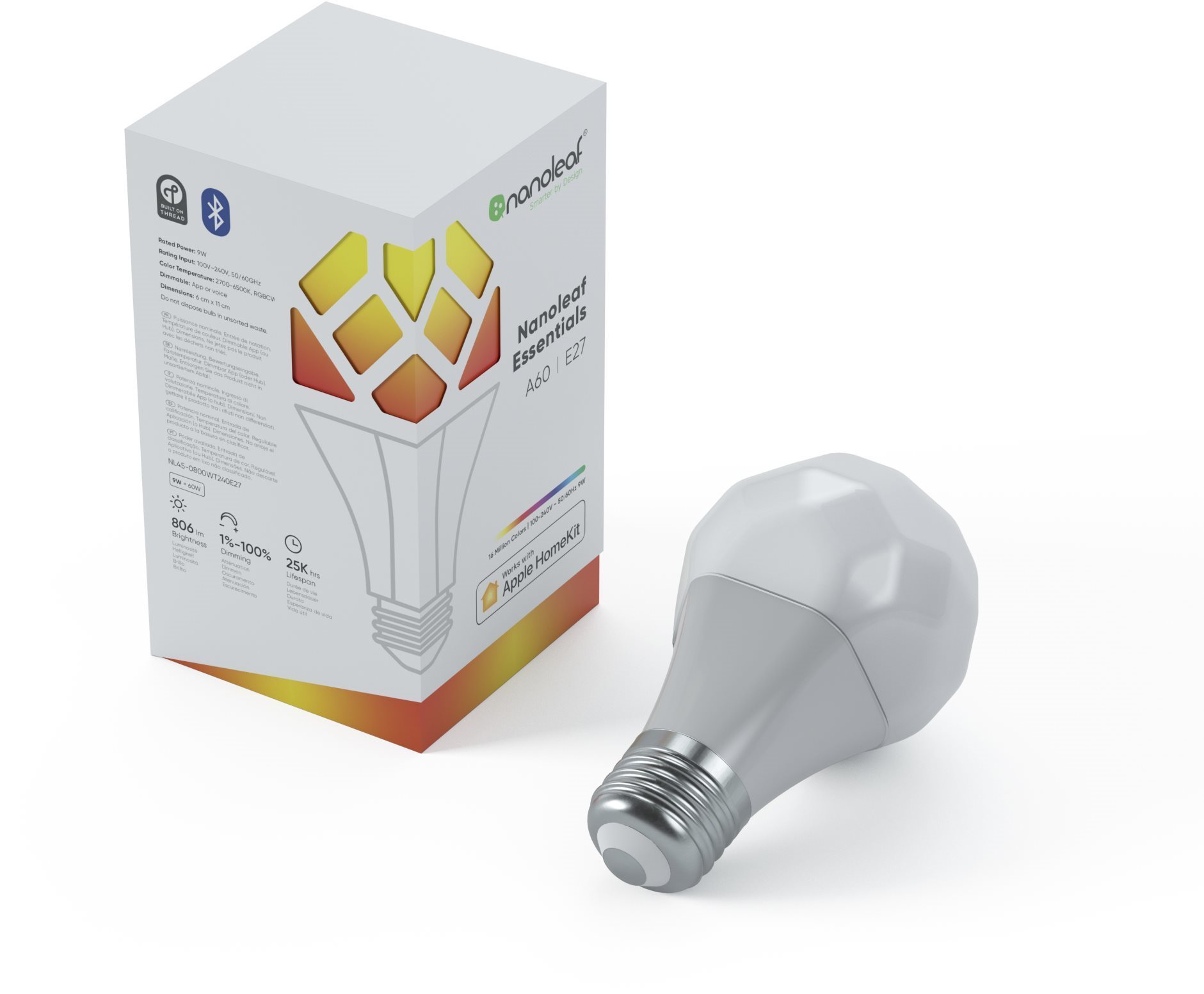Nanoleaf Essentials Smart A19 Bulb,E27