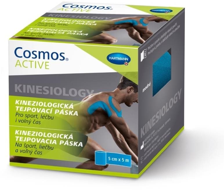 COSMOS® ACTIVE pružná samolepící tejpovací páska modrá 5 cm × 5 m