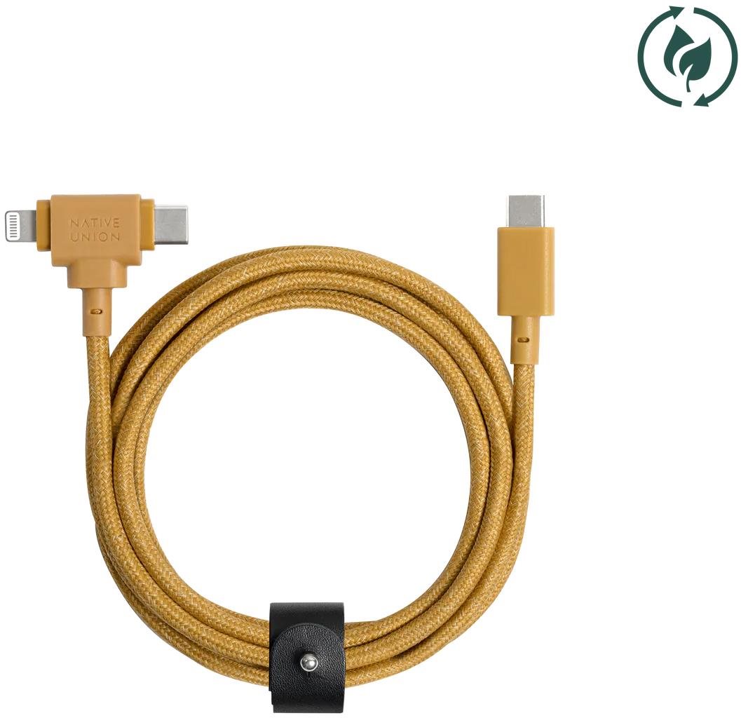 Native Union Belt Universal Cable USB-C to Lightning + USB-C - 1.5m, Kraft