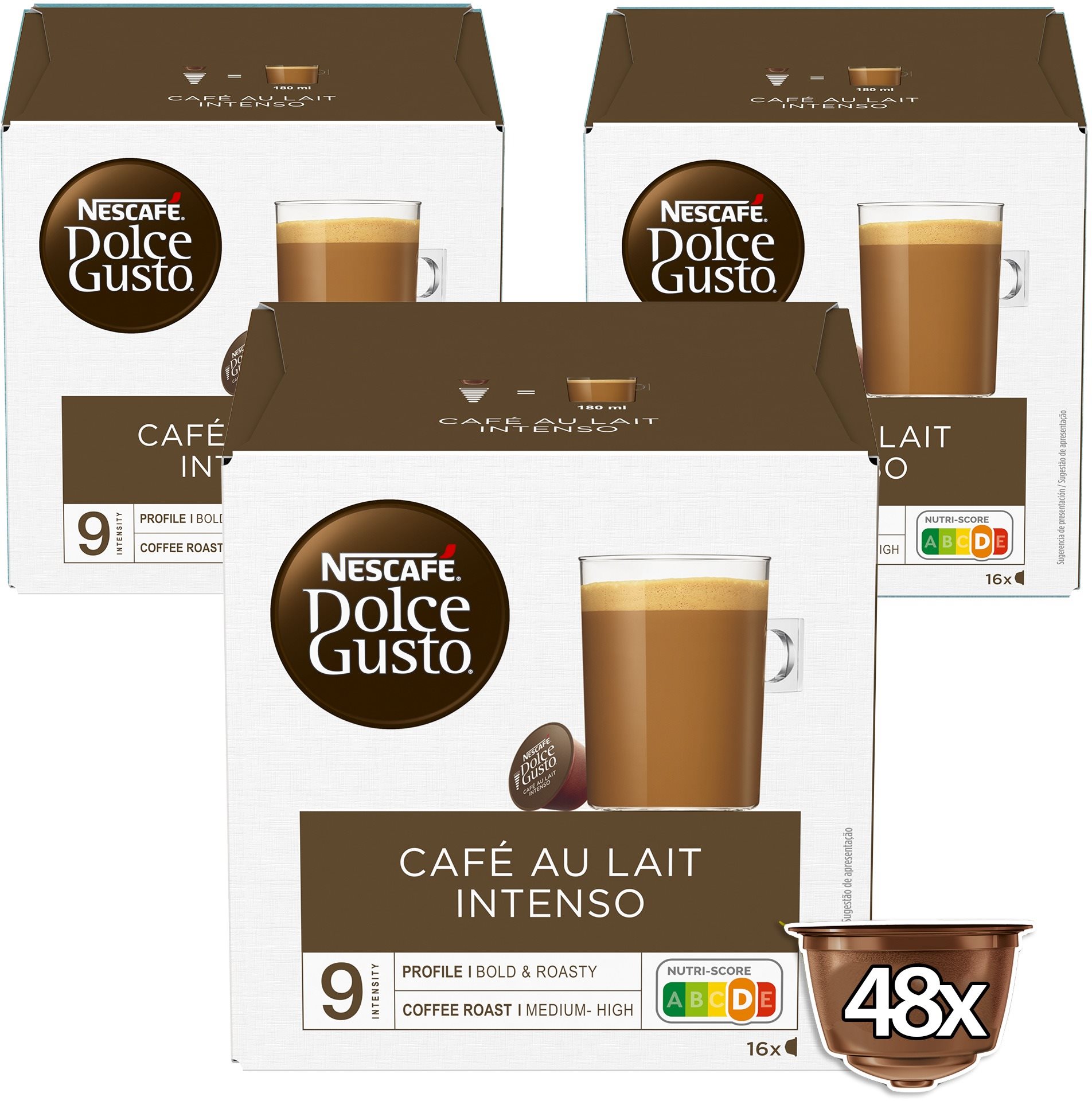 NESCAFÉ Dolce Gusto Café Au Lait Intenso, 3 csomag