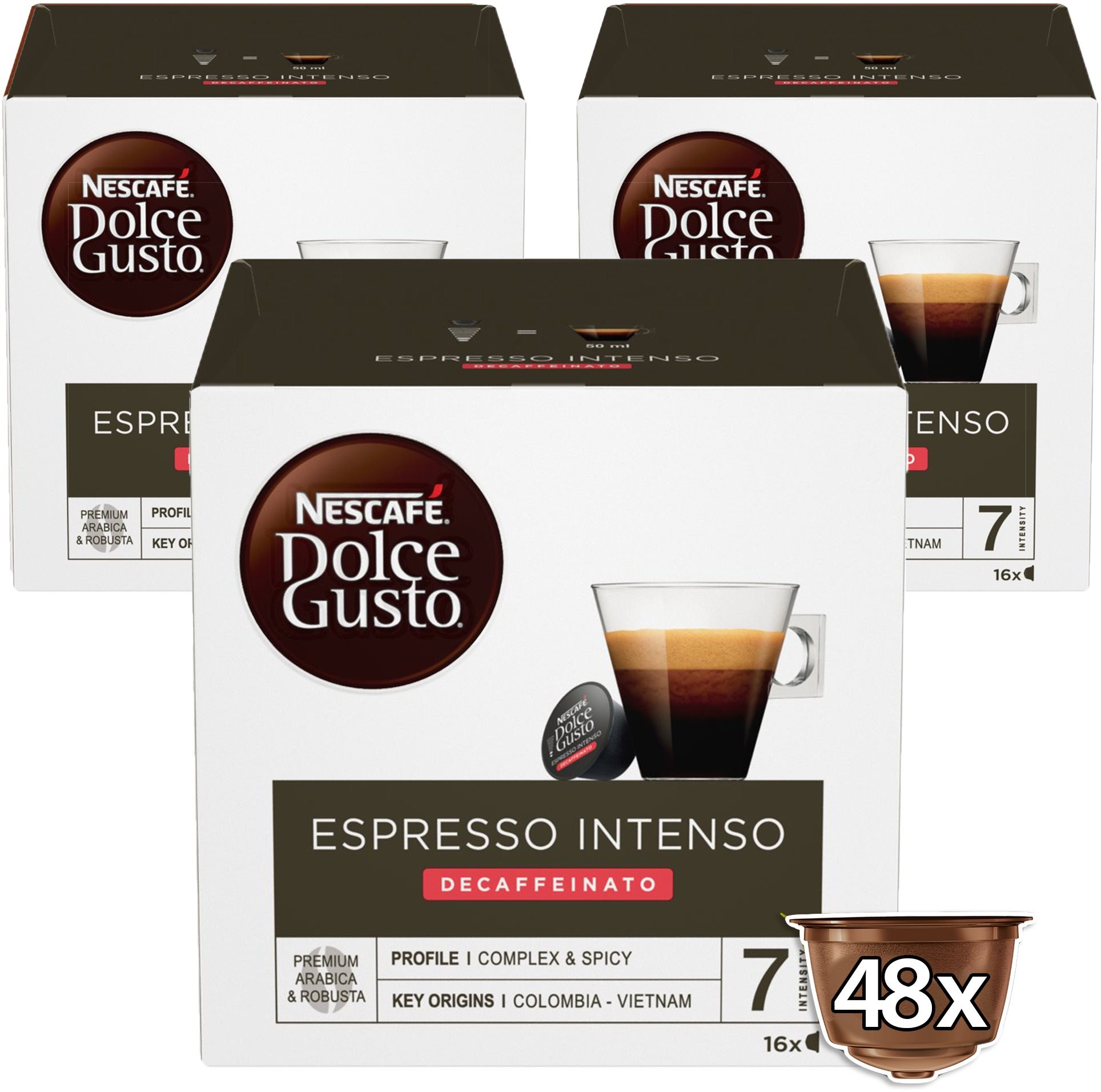 NESCAFÉ Dolce Gusto Espresso Intenso Decaffeinato, 3 csomag
