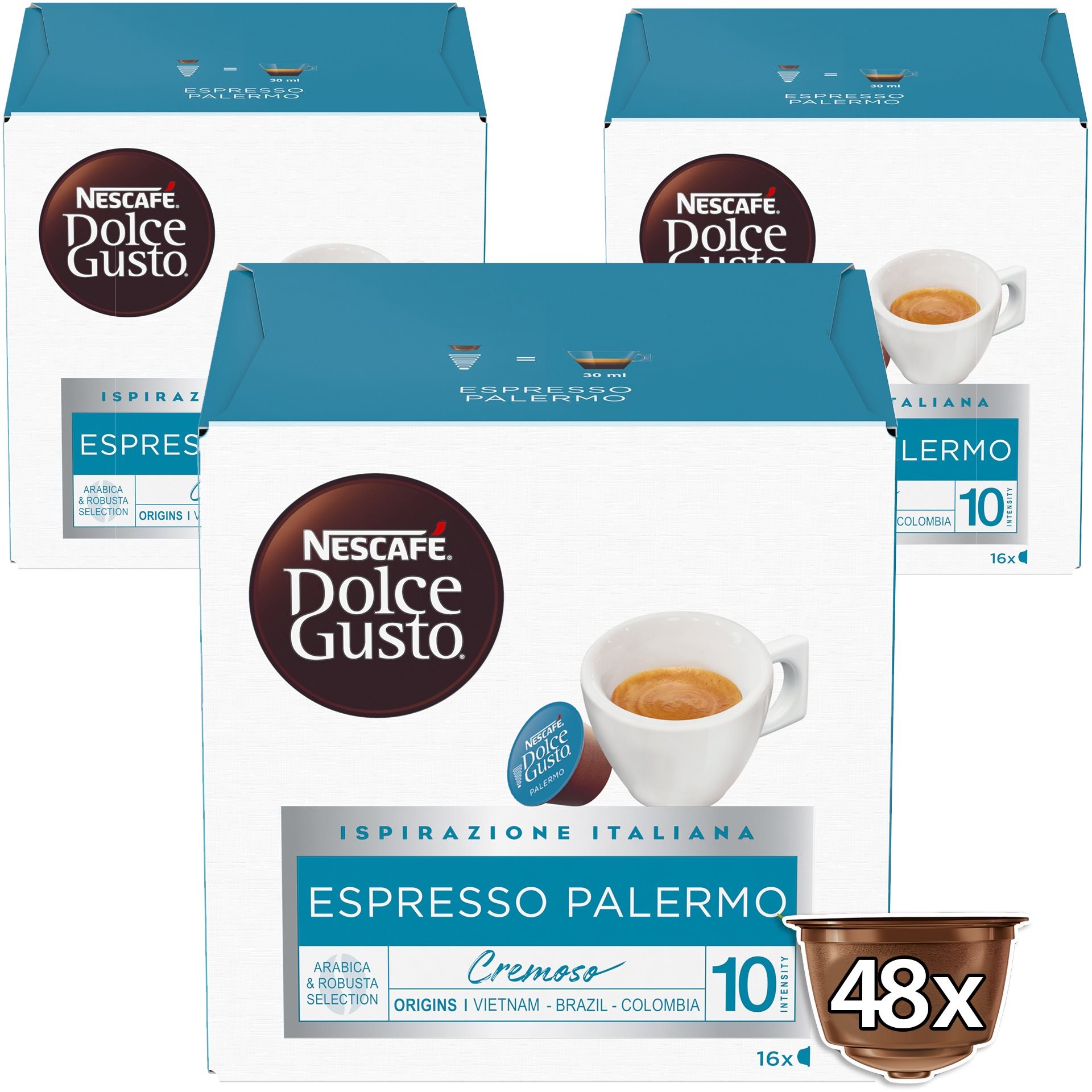 NESCAFÉ® Dolce Gusto® Espresso Palermo 3x16 db, kartondobozban