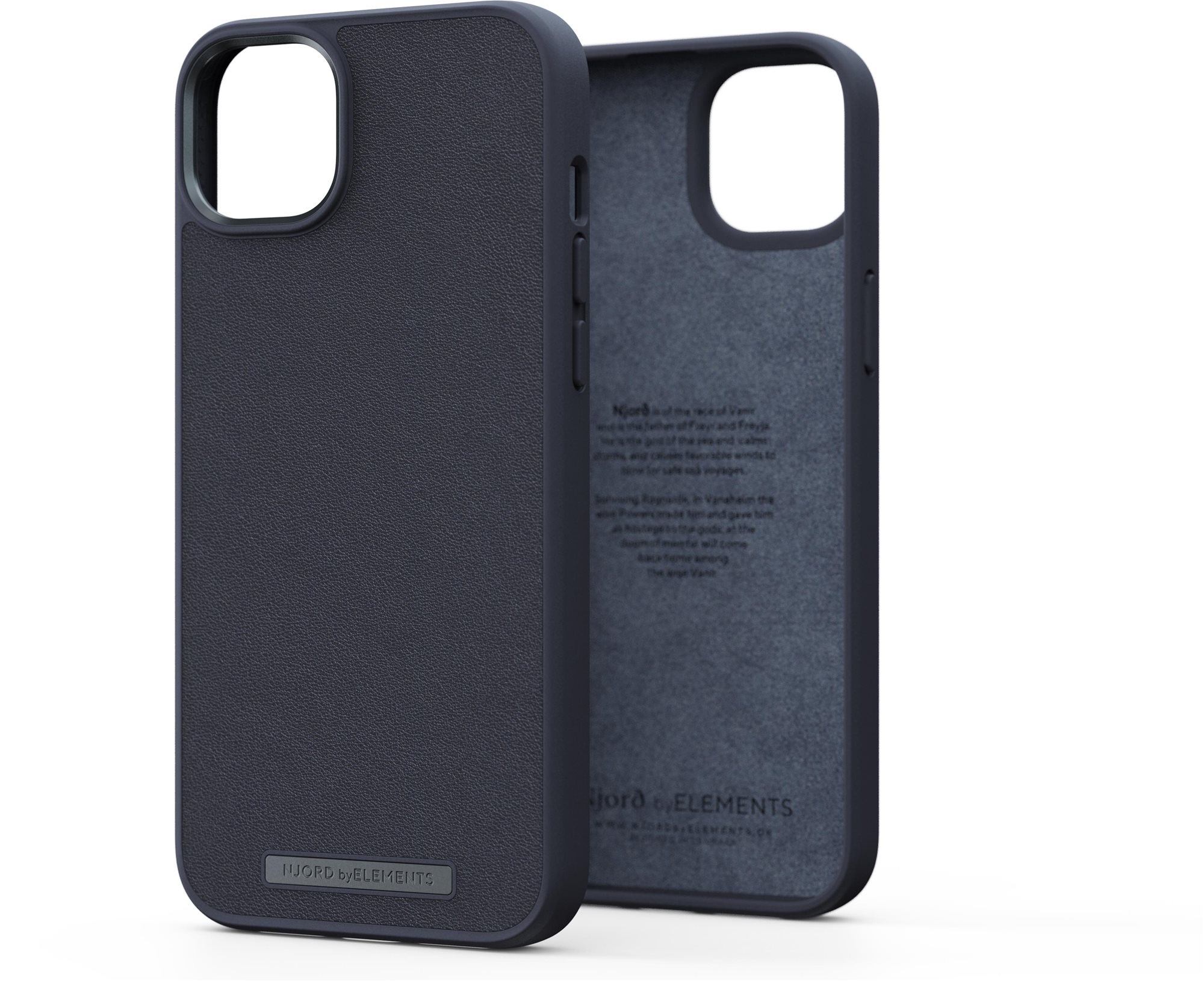 Njord iPhone 14 Max Genuine Leather Case Black