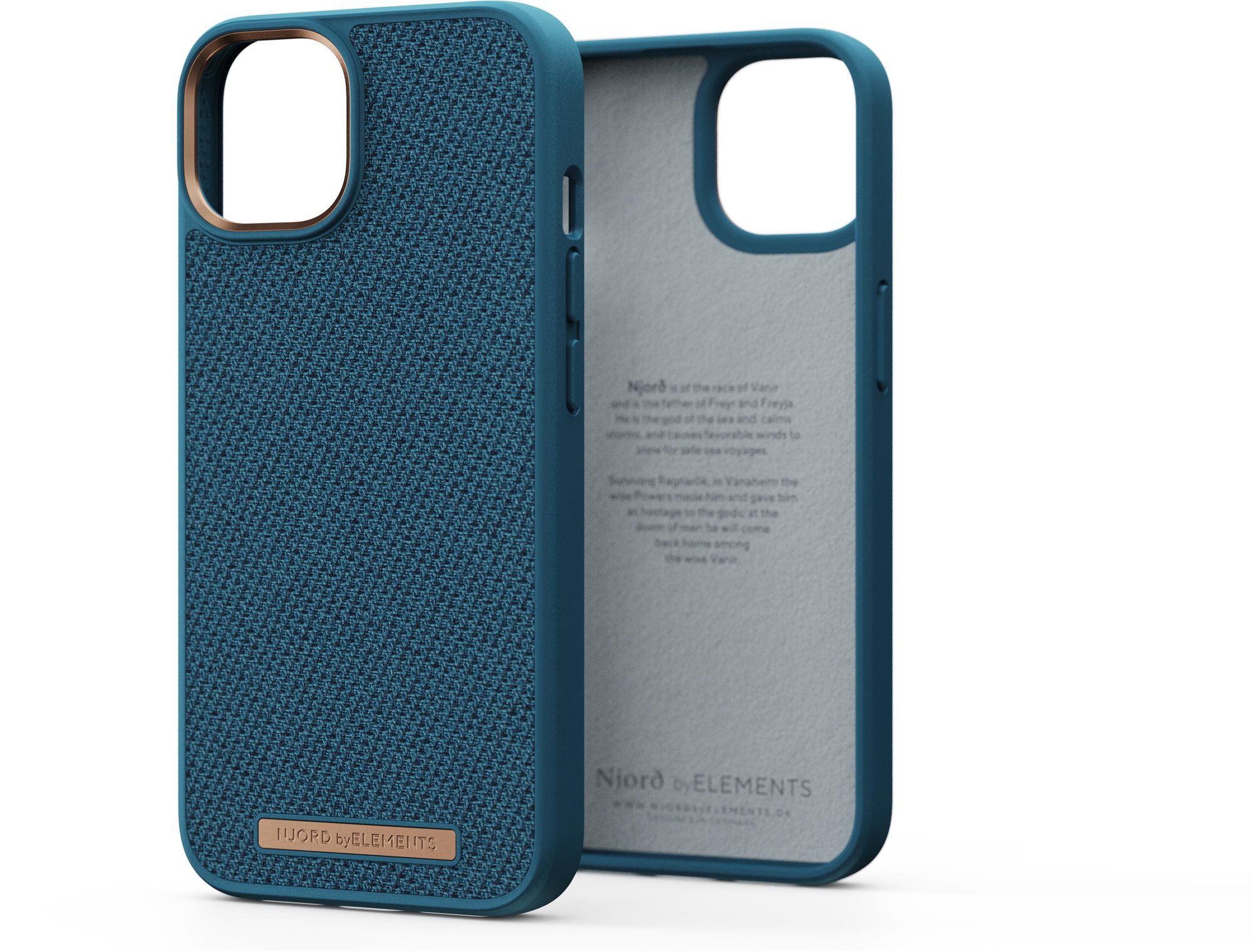 Njord iPhone 14 Woven Fabric Case Deep Sea