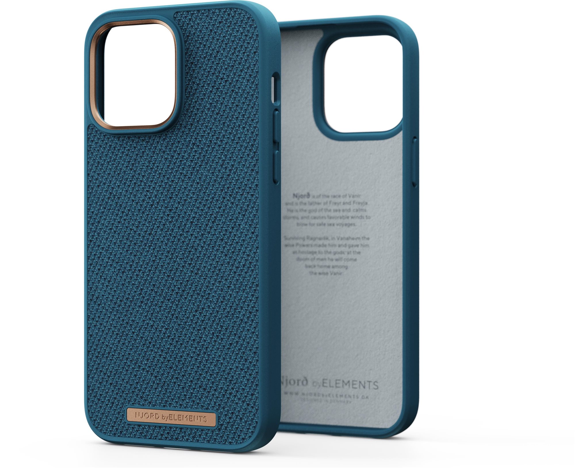 Njord iPhone 14 Pro Max Woven Fabric Case Deep Sea